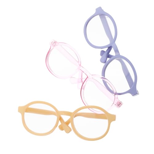 Beaupretty 3 Stück Teiliges Mini Puppenbrillen Bunte Kunststoffbrillen für Puppenhaus Zubehör Vielseitig Einsetzbar Modisch Passend für Verschiedene Puppen zum Basteln und Dekorieren von Beaupretty