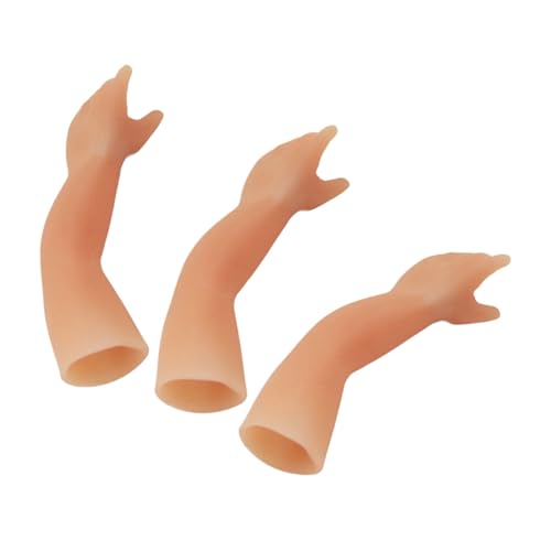 Beaupretty 3 Stück Teiliges Mini Silikon Fingerpuppen Kleine Hände Partydeko Lustiges Streichspielzeug Halloween Requisiten für Partyspaß und Bühnenillusionen von Beaupretty