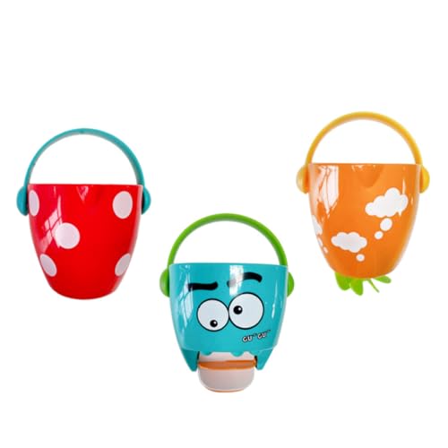 Beaupretty 3 Stück Teiliges Mini Wasser Eimer Spielzeugset aus Cartoon Bade für Badewanne und Spielaktivitäten von Beaupretty