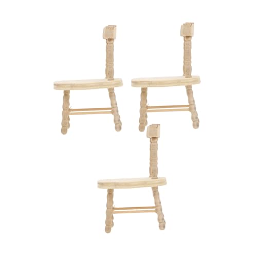 Beaupretty 3 Stück Teiliges Miniatur Holzstuhl Puppenhausmöbel Glatt Verarbeitet Vielseitig für DIY Dollhouse Dekoration Mini Gartenmöbel Deko Robustes Naturholz für Detailreiche Beaupretty 3 Stück Teiliges Miniatur Holzstuhl Puppenhausmöbel Glatt Verarbeitet Vielseitig für DIY Dollhouse Dekoration Mini Gartenmöbel Deko Robustes Naturholz für Detailreiche von Beaupretty