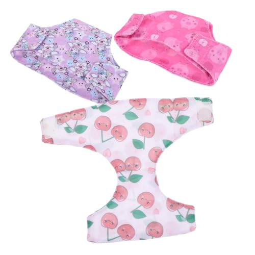 Beaupretty 3 Stück Teiliges Puppen Unterwäsche Miniatur Unterhosen für Puppen Leicht Langlebig Wiederverwendbar Geeignet für Rollenspiel und Puppenkleidung Zubehör von Beaupretty