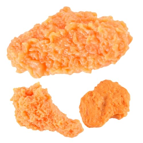 Beaupretty 3 Stück Teiliges Realistisches Fake Food Model Gebratene Hähnchenschenkel und Flügel Lebensmittelechte Fotografie Requisiten Küchenladen Zubehör von Beaupretty