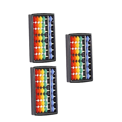 Beaupretty 3 Stück Teiliges Set Bunter Kunststoff Perlen Tragbares Rechenwerkzeug für Frühe Mathematik Lernhilfe Leicht und Praktisch von Beaupretty