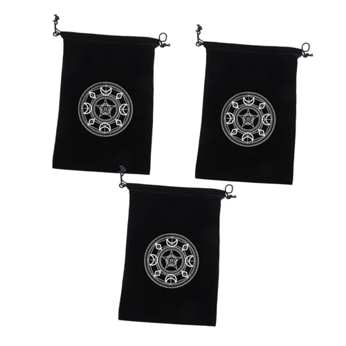 Beaupretty 3 Stück Teiliges Tarot Karten Aufbewahrungstaschen Kordelzugbeutel aus Hochwertigem für Tarotkarten Spielkarten Würfel und Schmuck Robuste und Langlebige Tarot Bags Schwarz B Beaupretty 3 Stück Teiliges Tarot Karten Aufbewahrungstaschen Kordelzugbeutel aus Hochwertigem für Tarotkarten Spielkarten Würfel und Schmuck Robuste und Langlebige Tarot Bags Schwarz B von Beaupretty