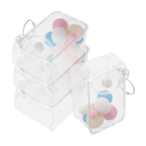Beaupretty 3stücke Transparente PVC-spielzeugaufbewahrungstaschen Kleine Modelltasche Durchsichtige Puppenvitrine Hängender Organizer Für Figuren von Beaupretty