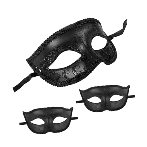 Beaupretty 3 Stück Venezianische Spitzen Masquerade Masken Teiliges Halbgesichts Halloween Karneval Cosplay Maskenball Party Dekoration für Damen und Herren von Beaupretty