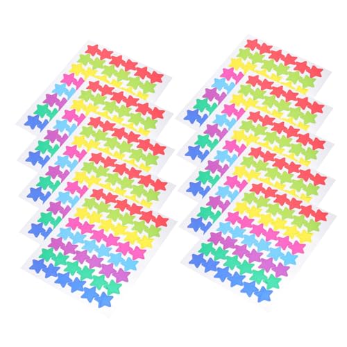 Beaupretty 30 Blatt Bunte Stern Aufkleber Aluminiumfolie Belohnungssticker Kindergarten Supplies Motivationssticker für Lehrer Eltern DIY Kreativität von Beaupretty