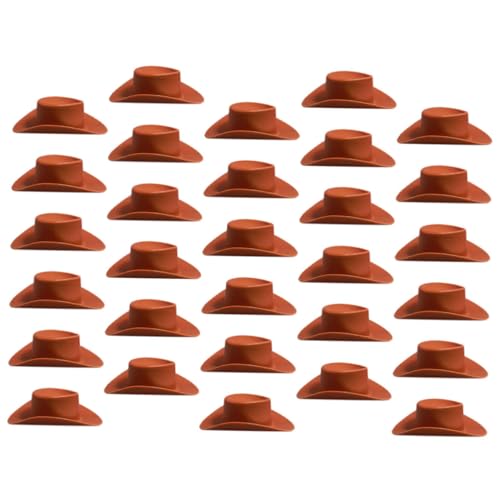 Beaupretty 30 Stück Mini Cowboyhüte Teilig Kleine Bastelhüte für Puppen Partydekorationen Klassische Mini Hüte für DIY Festival Zubehör von Beaupretty