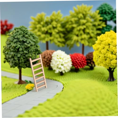 Beaupretty 30 Stück Miniatur Holzleiter Realistisch Gestaltete Puppenhaus Möbel DIY Zubehör für Landschaft Bonsai und Sandtisch Dekoration Platzsparend und für Kleine Szenen von Beaupretty