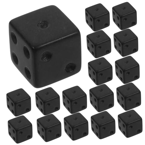 Beaupretty 30 Stück Teiliges Brettspiel Würfelset Schwarzer Mattierter Acrylwürfel mit Rechtwinkligen Kanten Leichte Langlebige Spielwürfel für Würfelspiele Party und Familienspiele von Beaupretty