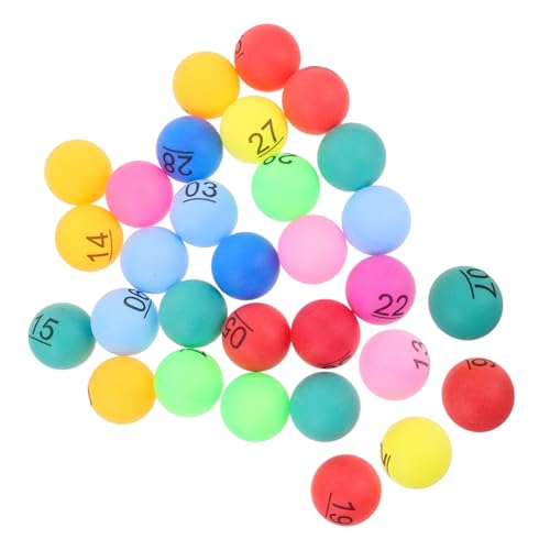 Beaupretty 30 Stück Teiliges Bunte Nummerierte Kunststoff Bingo und Tombola Bälle Hohl Lebendig Gestaltet für Bar Geburtstags und Familienpartys Fördert Spielspaß und Gewinnerchancen von Beaupretty