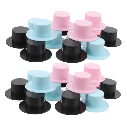 Beaupretty 30 Stück Teiliges Mini Clown Hut aus Langlebigem Kunststoff Farbiges Mini Top Hut DIY Basteln Kleine Mützen für Puppen Weihnachts und Partydeko Geeignet für Festliche Dekorationen von Beaupretty