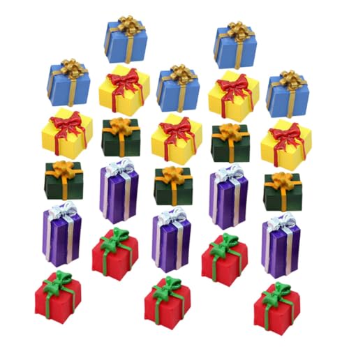 Beaupretty 30 Stück Teiliges Mini Resin Weihnachtsgeschenkboxen Dekorative Kleine Geschenkverpackungen für DIY Basteln Vielseitige Weihnachtsornamente Langlebige Harz Deko für Party und von Beaupretty