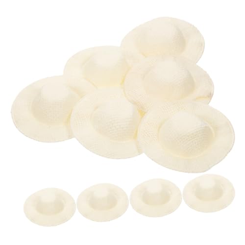 Beaupretty 30 Stück Teiliges Mini Strohhut Hautfreundlich Langlebig für DIY Bastelprojekte Puppenhäuser Haarschmuck und Wohnaccessoires Bemalbar und Vielseitig Einsetzbar von Beaupretty