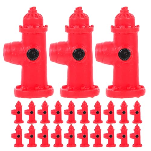 Beaupretty 30 Stück Teiliges Miniatur-Resin-feuerhydranten Puppenhausdekoration Realistische Mikro-landschaftsmodelle Detailreiche Mini-feuerhydranten für Kreatives Basteln und Rollenspiele von Beaupretty