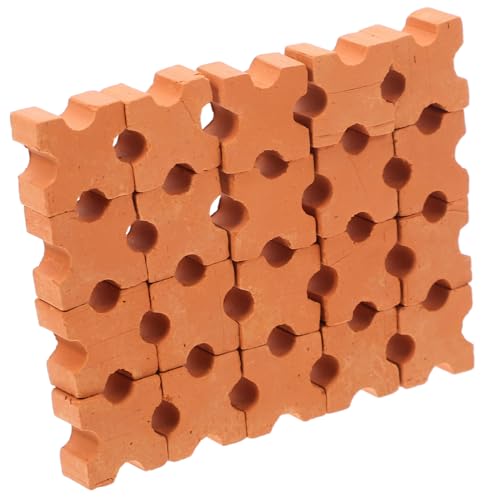 Beaupretty 30 Stück Teiliges Miniatur Ziegelsteine aus Stabilem Material Realistische Stapelbare Bausteine für DIY Puppenhaus Modellbau und Kreative Bastelprojekte für Erwachsene von Beaupretty