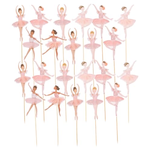 Beaupretty 36 Stück Tortendekoration Torteneinsätze Tortenaufsätze Geburtstags Cupcake Picker Geburtstagstortenaufsätze Geburtstagstorten Ornament Ballerina Geburtstagsparty von Beaupretty
