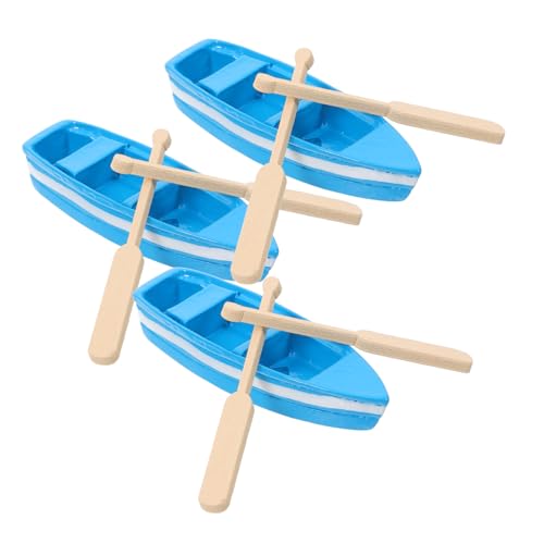 Beaupretty 3Sätze Miniatur Boot Modell aus Harz für Kreative Deko und Terrassen für Miniaturgärten und Sammler Hochwertige und Langlebige Verzierung für Erwachsene von Beaupretty
