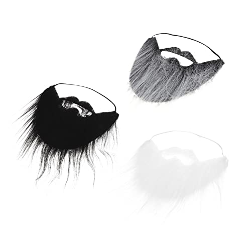 Beaupretty 3Stücke Falscher Lustige Schnurrbärte Für Halloween Cosplay Partys Hautfreundliches Einfache Anwendung Requisite Für Erwachsene von Beaupretty
