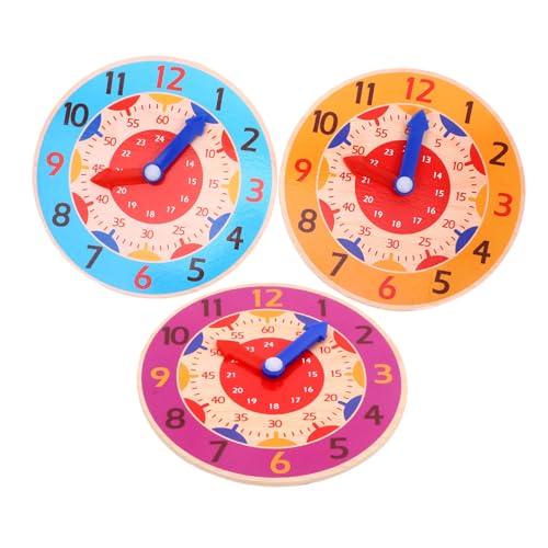 Beaupretty 3Stücke Lernuhr aus Holz Kognitives Uhrenspielzeug für Fördert Zeitverständnis und Farberkennung für Kleinkinder Lehrreich und Rosa Orange und Blau Beaupretty 3Stücke Lernuhr aus Holz Kognitives Uhrenspielzeug für Fördert Zeitverständnis und Farberkennung für Kleinkinder Lehrreich und Rosa Orange und Blau von Beaupretty