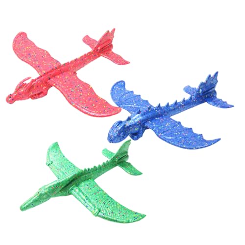 Beaupretty 3Stücke Wurfgleiter Flugzeug für Flugsaurier Drachen Modell Leicht Flexibel für Outdoor Spiele Zufällige Farben von Beaupretty