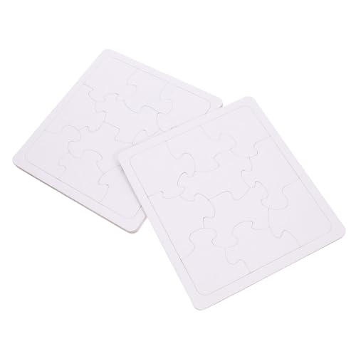Beaupretty 4 Blätter Blanko Puzzles zum Bemalen DIY Puzzle Bastelteile aus Papier Kinderfreundlich Leicht Fördert Kreativität Feinmotorik und Farberkennung zum Malen und Zeichnen von Beaupretty