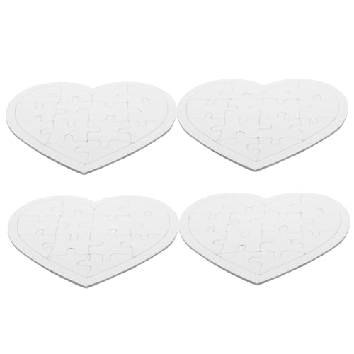 Beaupretty 4 Blätter Leere Puzzles zum Gestalten Blanko Jigsaw Puzzle für DIY Kunstwerke für Fördert Kreativität und Problemlösungsfähigkeiten von Beaupretty