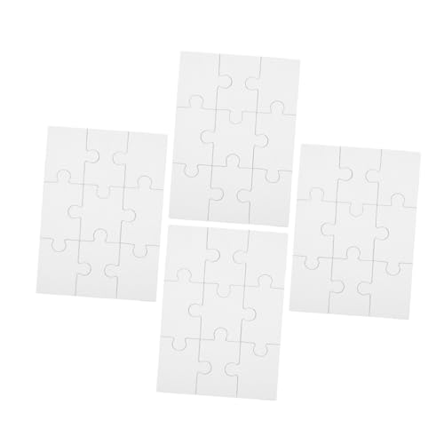 Beaupretty 4 Blätter Sublimations Puzzle Blanks Rechteckige Holzpuzzleteile DIY Wärmeübertragung Blanko Puzzles für Kreative Familienspiele und Individuelle Fototransfers von Beaupretty