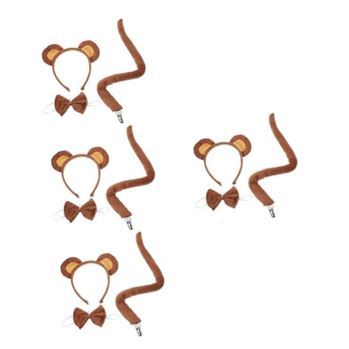 Beaupretty 4 Sätze Bärenkostüm Zubehörset Süßes Bärenohr Stirnband mit Fliege für Kostümpartys Fasching Cosplay für Erwachsene Wiederverwendbar Beaupretty 4 Sätze Bärenkostüm Zubehörset Süßes Bärenohr Stirnband mit Fliege für Kostümpartys Fasching Cosplay für Erwachsene Wiederverwendbar von Beaupretty