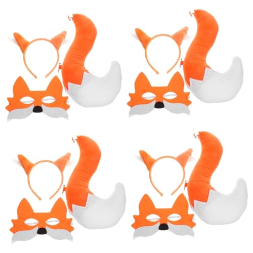 Beaupretty 4 Sätze Fuchs Maske mit Set Cosplay Kostüm Zubehör für Halloween Karneval Tier Rollenspiele Wiederverwendbar Hautfreundlich für Besondere Anlässe Beaupretty 4 Sätze Fuchs Maske mit Set Cosplay Kostüm Zubehör für Halloween Karneval Tier Rollenspiele Wiederverwendbar Hautfreundlich für Besondere Anlässe von Beaupretty