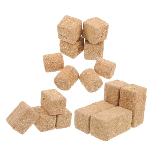 Beaupretty 4 Sätze Mini Heuballen aus Leichtem Material Realistische Miniatur strohballen Vielseitig Anpassbar für Puppenhaus Bauernhof Dekoration und Bastelprojekte von Beaupretty