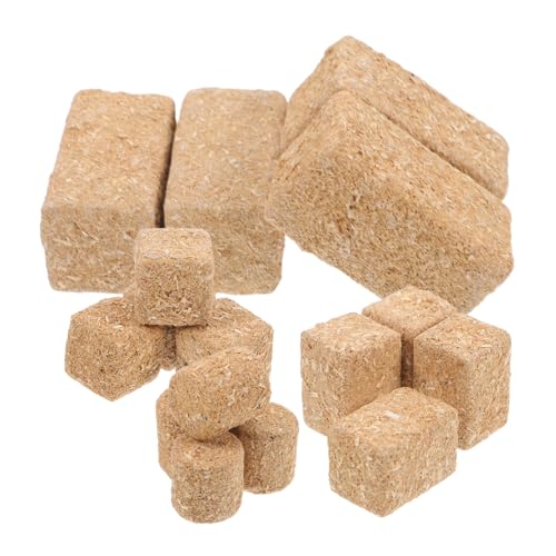 Beaupretty 4 Sätze Miniatur Heuballen aus Holz Realistische Farm Dekoration Leichte Mini Strohballen für Puppenhaus Bastelzubehör Flexible Anordnung für Mini Landschaften von Beaupretty