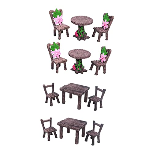 Beaupretty 4 Sätze Miniaturmöbel aus Harz Teiliges mit Tisch und Stühlen für Mini Landschaften Dekoration für Garten Bonsai und Puppenhaus für Kreative Gestaltung Beaupretty 4 Sätze Miniaturmöbel aus Harz Teiliges mit Tisch und Stühlen für Mini Landschaften Dekoration für Garten Bonsai und Puppenhaus für Kreative Gestaltung von Beaupretty