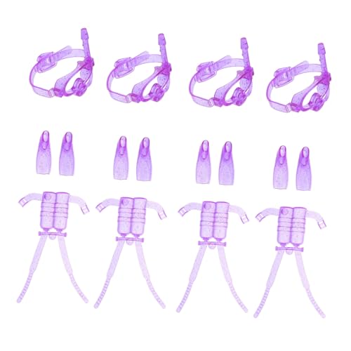 Beaupretty 4 Sätze Teiliges Puppen Tauchset mit Sauerstofftank Flossen und Taucherbrille für Puppen Badespielzeug für und Kreative Rollenspiele von Beaupretty