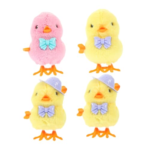 Beaupretty 4 Stück Aufzieh Küken für Lustige Plüsch Hühner für Ostern zum Befüllen von Ostereiern für Kleine Jungen und Mädchen von Beaupretty