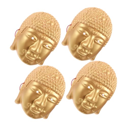 Beaupretty 4 Stück Buddha Statue Maske Party Augenmaske Maskenmaske Für Männer Maske Für Themenveranstaltungen Dekorative Halloween Festivals Partys von Beaupretty