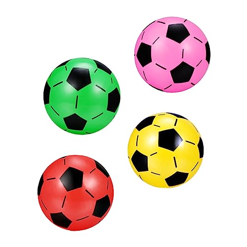Beaupretty 4 Stück Bunte Fußballspielzeuge Aufblasbare Fußball für Drinnen und Draußen für Pool und Garten Fördert Farberkennung und Stimulation Zufällige Farbe Zufällige Farbe von Beaupretty