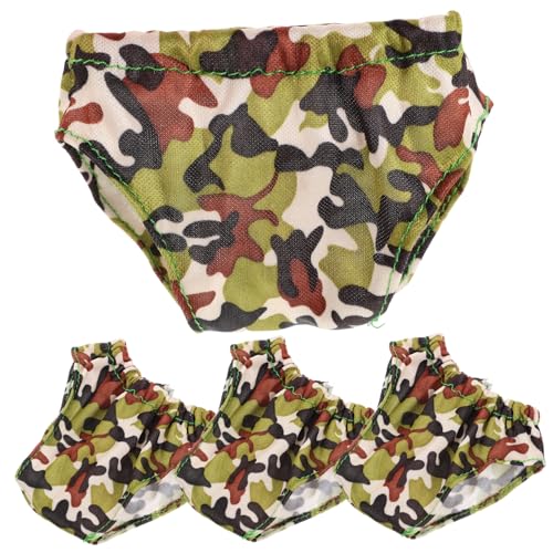 Beaupretty 4 Stück Doll Unterwäsche Teiliges Puppenkleidungszubehör für Puppen Militärgrüne Unterhosen für Rollenspiele und DIY Kreationen mit Kindern von Beaupretty