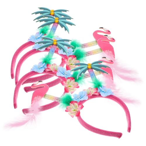 Beaupretty 4 Stück Hawaiian Party Haarreif Teiliges Kostümzubehör mit Flamingo und Kokosnussbaum für Strand und Flexibles Design für Kopfgrößen für Mottopartys und Cosplay Beaupretty 4 Stück Hawaiian Party Haarreif Teiliges Kostümzubehör mit Flamingo und Kokosnussbaum für Strand und Flexibles Design für Kopfgrößen für Mottopartys und Cosplay von Beaupretty