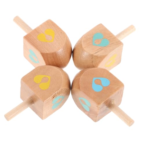 Beaupretty 4 Stück Holz für Unfertige Holzspielzeuge für Hanukkah und DIY Projekte Natürliche Holzoptik Bedruckt für Partys und Kreative Aktivitäten von Beaupretty