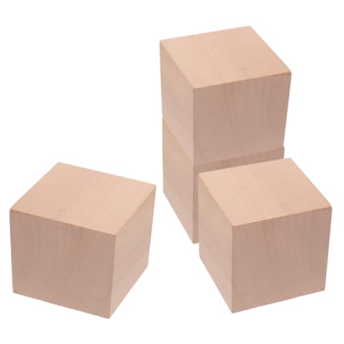 Beaupretty 4 Stück Holzbausteine Quadratische Blöcke für Unbehandelte Holzquader für DIY Bastelprojekte Mathematische Lernwerkzeuge zur Kreativer Fähigkeiten Beaupretty 4 Stück Holzbausteine Quadratische Blöcke für Unbehandelte Holzquader für DIY Bastelprojekte Mathematische Lernwerkzeuge zur Kreativer Fähigkeiten von Beaupretty