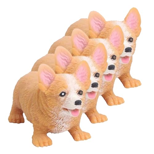 Beaupretty 4 Stück Hund Squeeze Mini Tier Stressabbau Spielzeuge für Welpen als Mitbringsel für Partys Waschbar und Wiederverwendbar für Spaß und Entspannung von Beaupretty