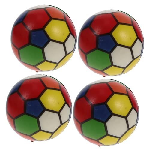 Beaupretty 4 Stück Kleine Stressbälle Fußballform aus Langlebigem PU Material Leichter Squeeze Spaß zur Stressreduktion Partyspielzeug und Sensorisches Fidget für Alltag und Feierlichkeiten von Beaupretty