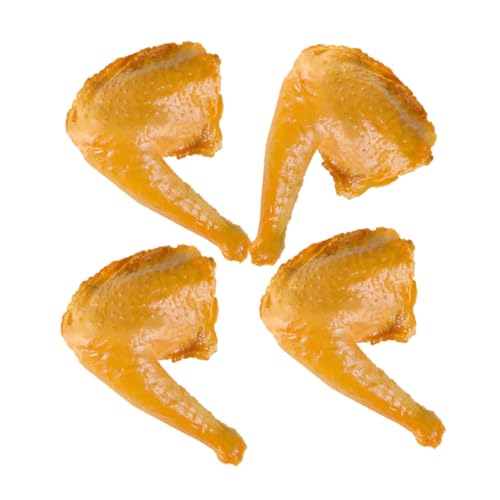Beaupretty 4 Stück Künstliche Hühnerkeulen aus Stabilem PVC Realistische Gebratene Hähnchenschenkel Lebensnahe Food Modelle für Partydekoration Fotorequisiten Küchen und Restaurantdisplay von Beaupretty