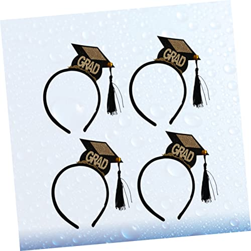 Beaupretty 4 Stück Mini Quasten Hut Haarreifen Stilvolle Haarschmuckaccessoires für Abschlussfeiern Partydeko und Unvergessliche Erinnerungen von Beaupretty