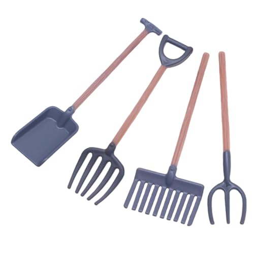Beaupretty 4 Stück Miniatur Farm Werkzeuge Teiliges Dekorationszubehör für Puppenhäuser und Zubehör für Kreative Miniaturmodelle und Garten Szenen von Beaupretty