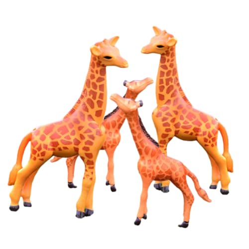 Beaupretty 4 Stück Miniatur Giraffen Figur Teiliges Resin Realistische Kleine Dekofiguren für Garten Pflanzen Mikro Landschaft Kompakt Robust Naturgetreu für Schreibtisch und Terrarium von Beaupretty