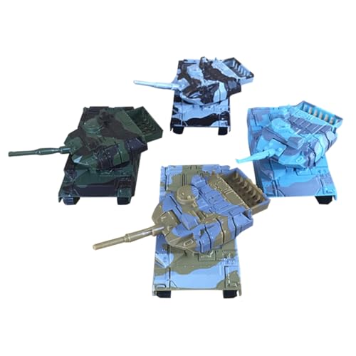 Beaupretty 4 Stück Miniatur Tank Modellauto Dekoration Kreative Tischdeko für Geburtstag Sicher und Detailreich Stilvolle Wohn und Hotelausstattung für Sammler und Familien von Beaupretty