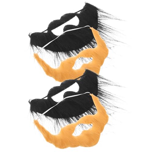 Beaupretty 4 Stück Prom Fake Bart Halloween -Party -Requisiten lebensechter Bart Halloween-Bart-Requisite realistischer Bart für Cosplay falsche Bartbärte Halloween Bart Tuch von Beaupretty