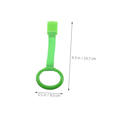 Beaupretty 4 Stück Pull Up Ringe aus Grünem Ergonomische Laufgittergriffe zur Unterstützung von Kleinkindern Beim Stehen und Gehen Einfache Befestigung an Babybett und Spielgitter Fördert von Beaupretty
